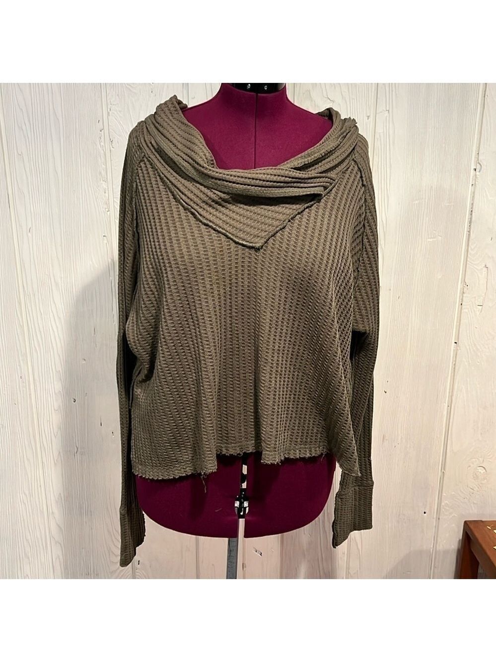 WE THE FREE BY FREE PEOPLE Wildcat Cowl Neck Sweater Size Large